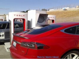 Tesla charging station