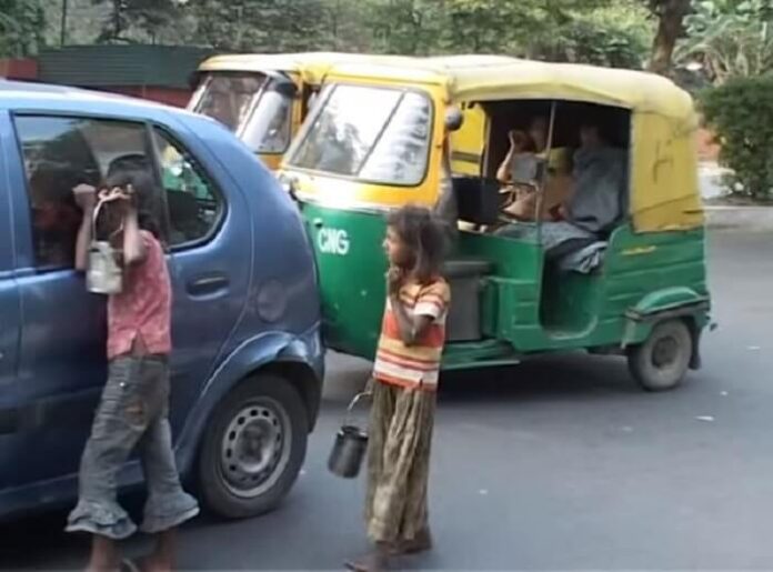 Children begging in India