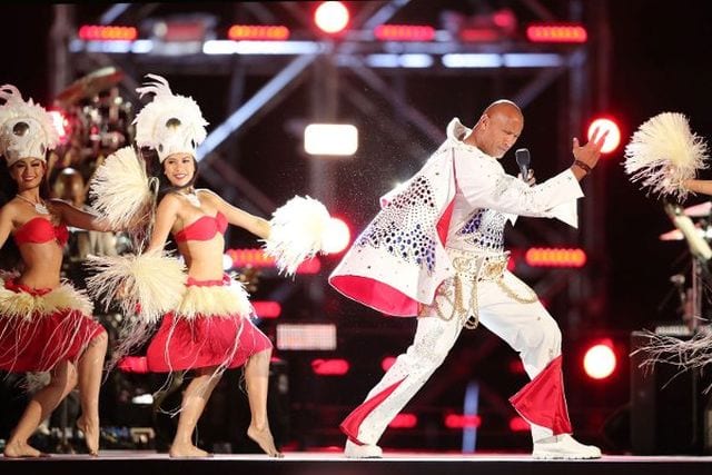 Dwayne The Rock Johnson rocked the Elvis look for annual Rock The Troops special