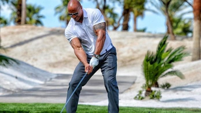 Dwayne Johnson managed to hit a 490 yard drive while on the shoot of Ballers