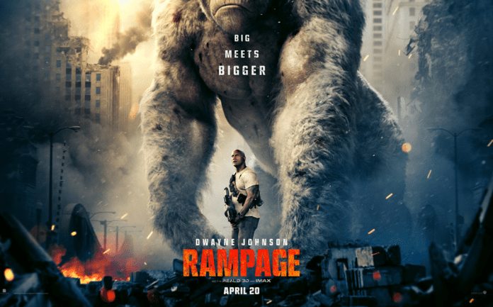 Dwayne Johnson vs. Giant Monsters In First Rampage Trailer
