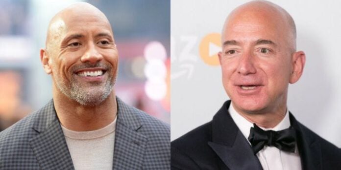 Dwayne Johnson and Jeff Bezos