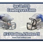 Dallas Cowboys Vs. Detroit Lions Week 4 Odds And Predictions