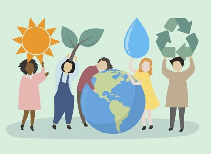 People caring about the world and the environment