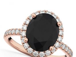 wedding rings with black diamond- segal