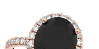 wedding rings with black diamond- segal