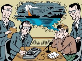 CIA men studying a psychic