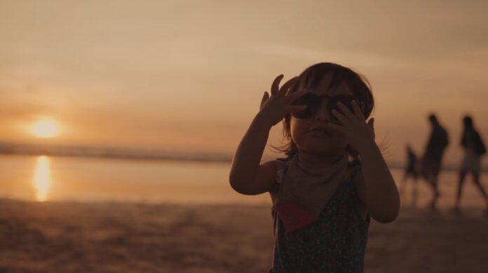 little girl in beach