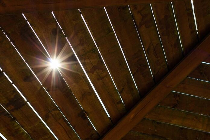 Sunlight Through the Roof Boards