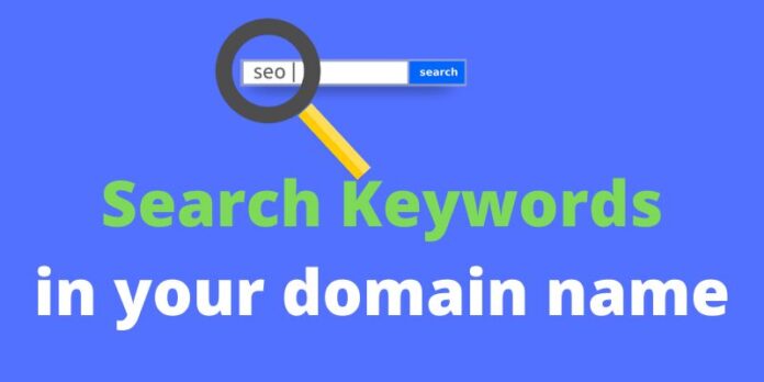 keywords in domain name