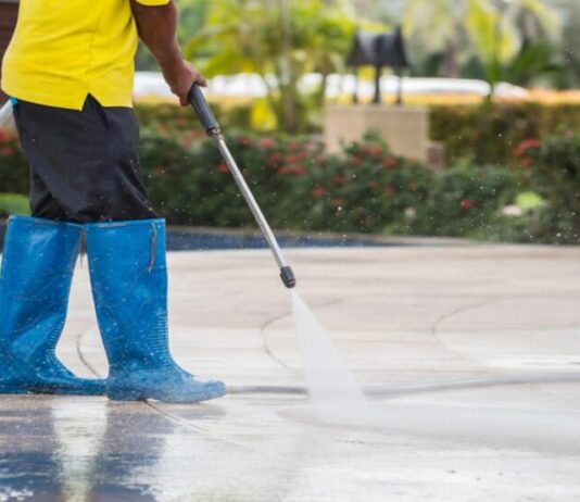 cement floor cleaning